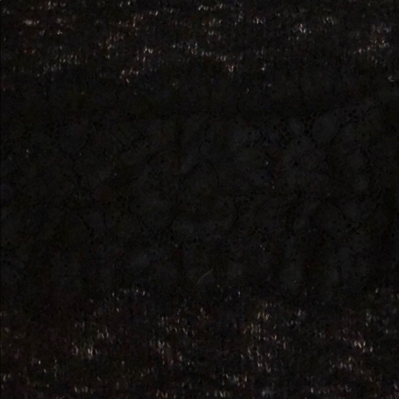 Zara black white fuzzy lace trimmed sweater - Picture 12 of 15